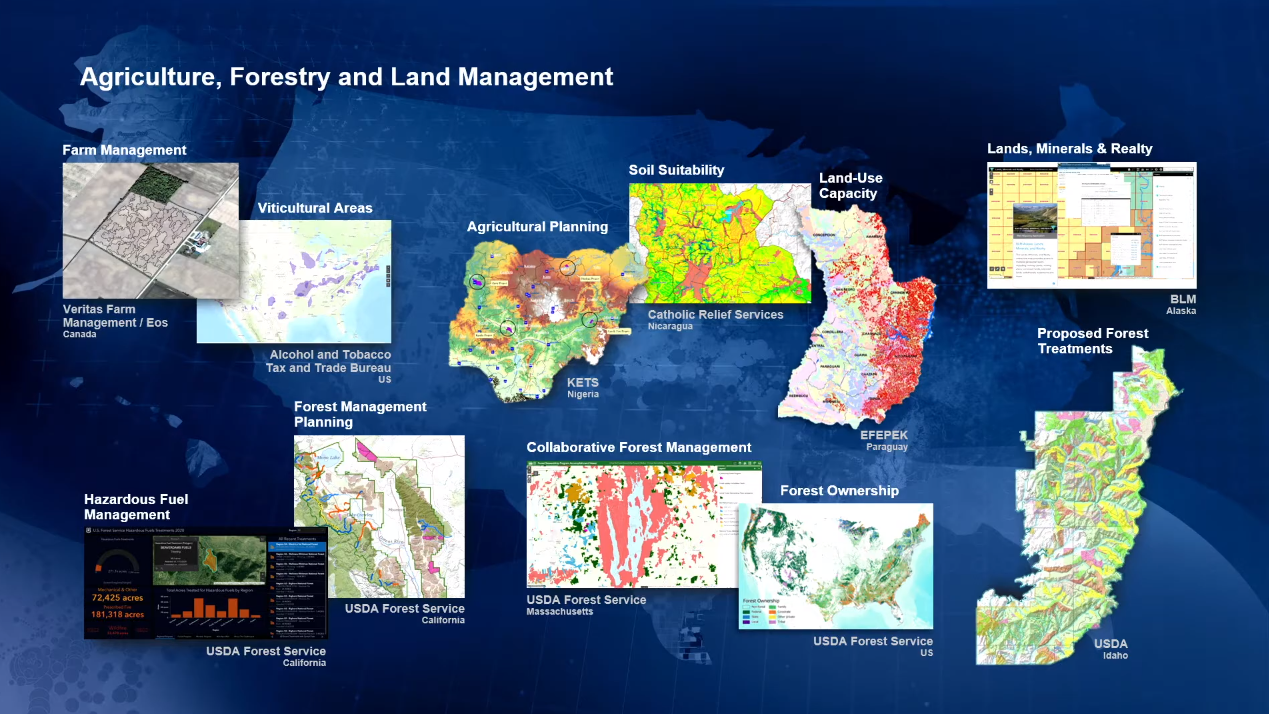 Maps from Agriculture, Forestry, and Land Management featured in the Plenary